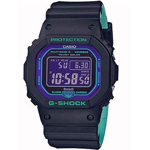 [カシオ]【Bluetooth & 電波ソーラー】G-SHOCK ジーショックカシオ GW-B5600BL-1 タフソーラー マルチバンド6 ブラック ネオンパープル スマホ連動 電波時計 スマートウォッチ ボーイズサイズ メンズ 男性用 ユニセックス スクエア 四角 スピードモデル スマートフォン [並行輸入品]
